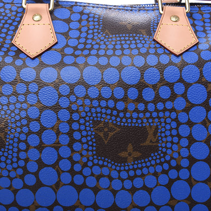 Louis Vuitton Monogram Kusama Town Speedy 30 Blue 10 of 10