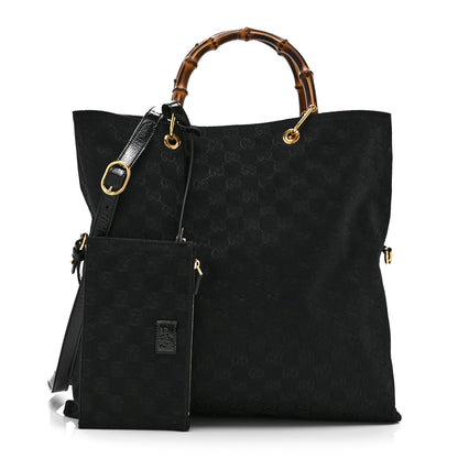 Gucci GG Monogram Bamboo Reversible Tote Black 3 of 18