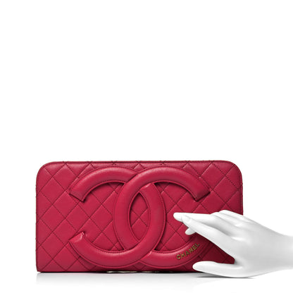 Chanel Lambskin Quilted Coco Midnight Clutch Dark Pink 2 of 7