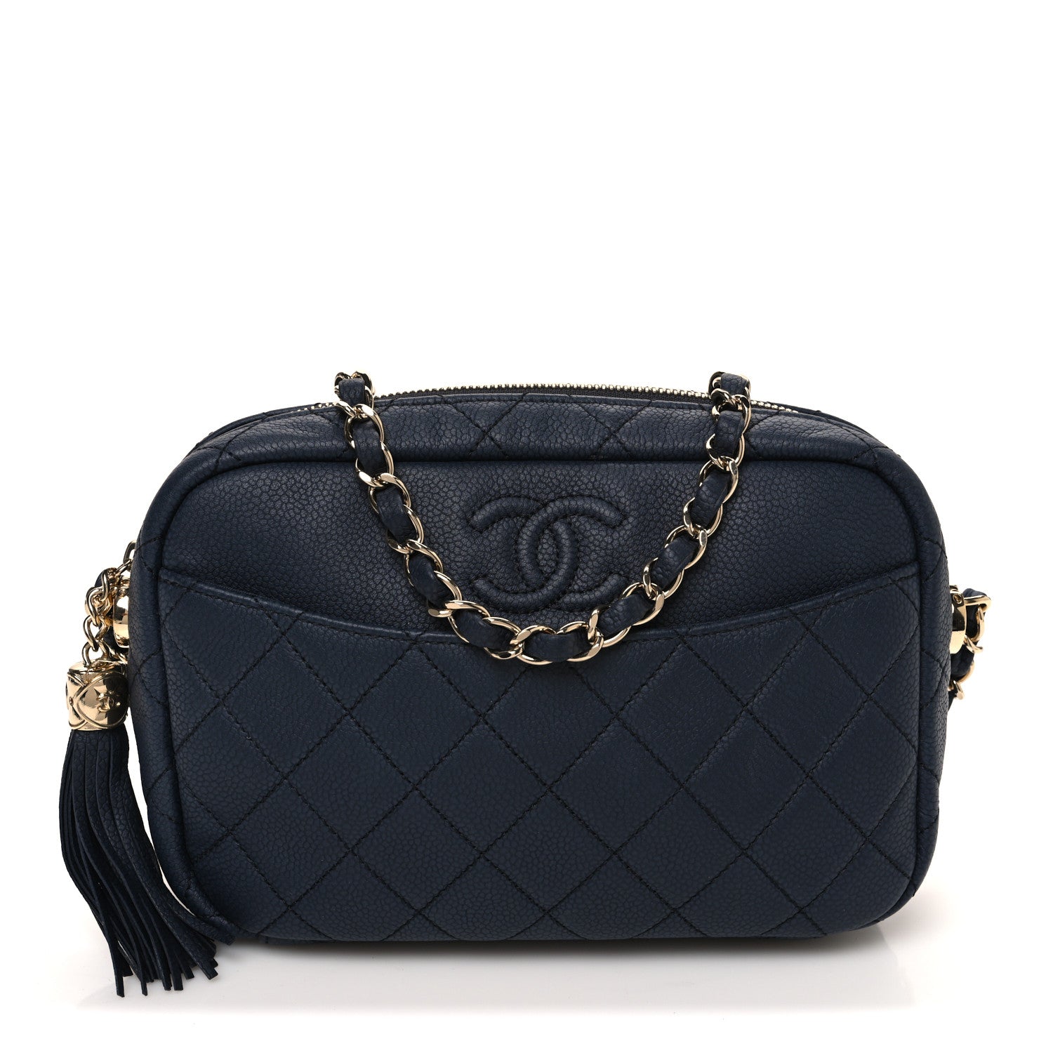 Chanel Caviar Quilted Small Coco Tassel Camera Case Dark Navy 1 of 10