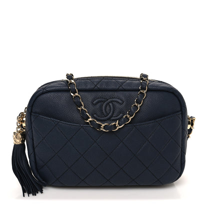 Chanel Caviar Quilted Small Coco Tassel Camera Case Dark Navy 1 of 10