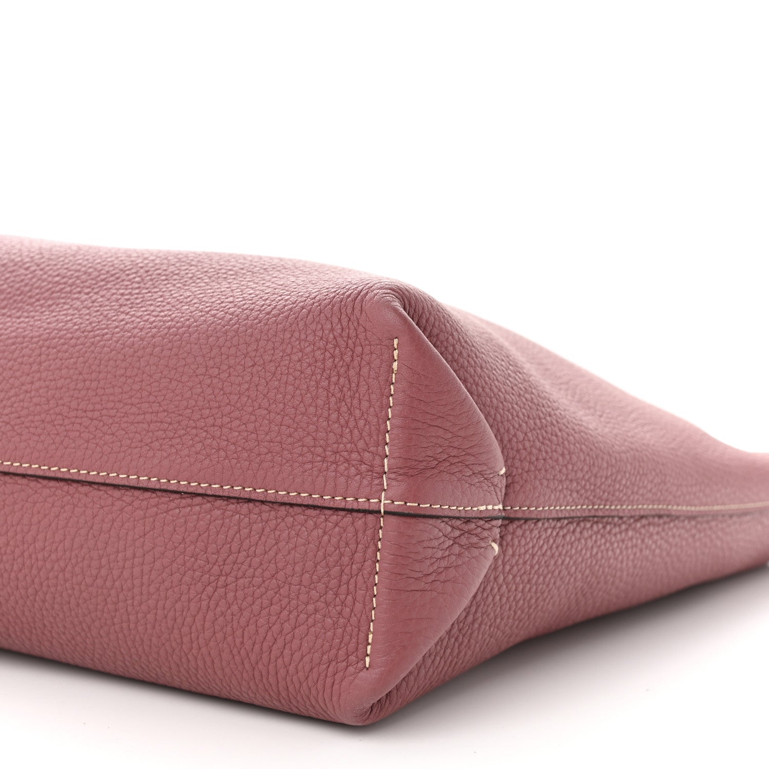 Moynat Taurillon Blush Calfskin Reversible Tote Dark Green Pink 15 of 16