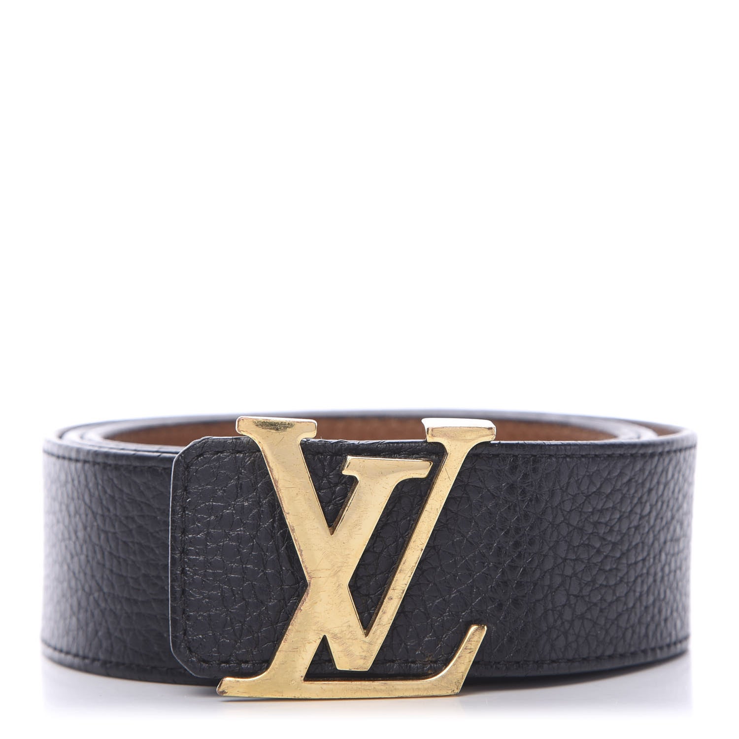 Louis Vuitton Taurillon Calfskin 30mm LV Initiales Reversible Belt 90 36 Black 1 of 10
