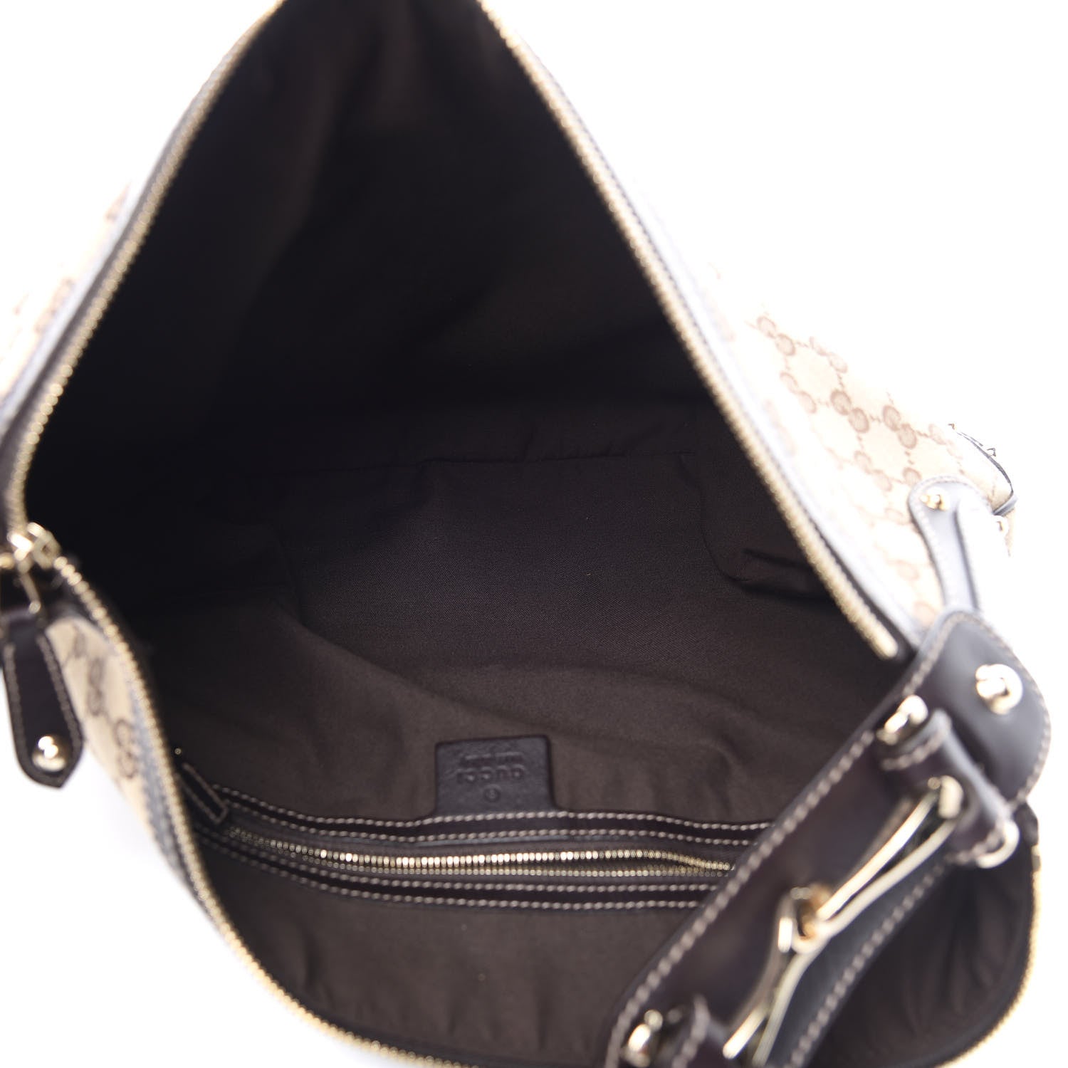 Gucci Monogram Web Studded Pelham Shoulder Bag Dark Brown 5 of 10