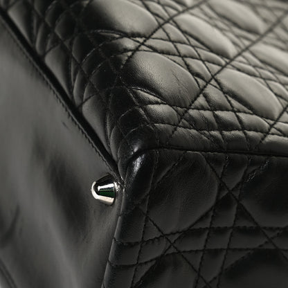 Christian Dior Lambskin Cannage Large Lady Dior Black 9 of 11