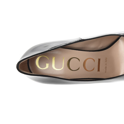 Gucci Polished Calfskin Regent Pumps 36.5 Black 6 of 11