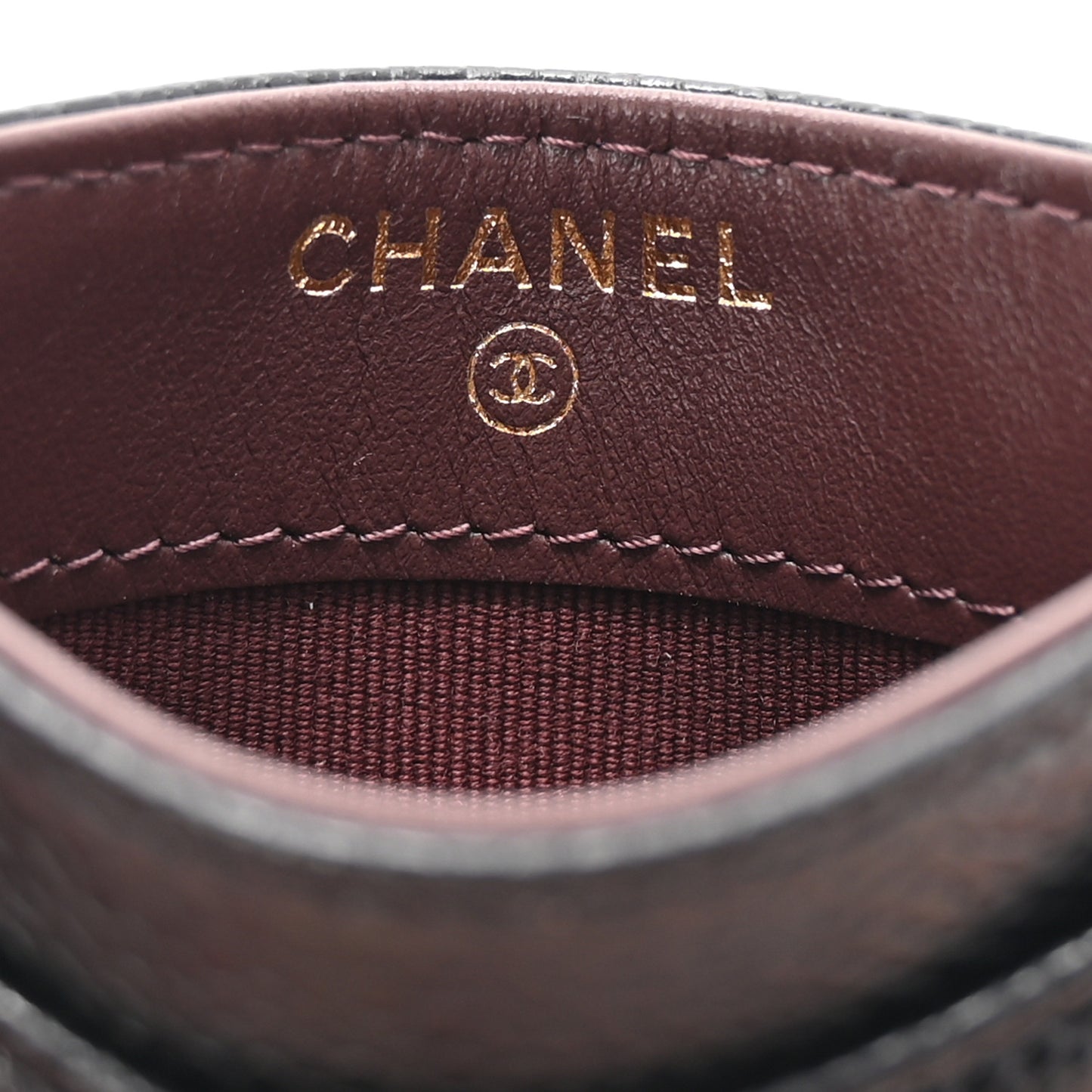 Caviar Quilted Card Holder Black