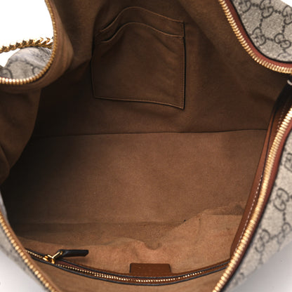 Gucci GG Supreme Monogram Large Linea A Hobo Light Brown 4 of 4