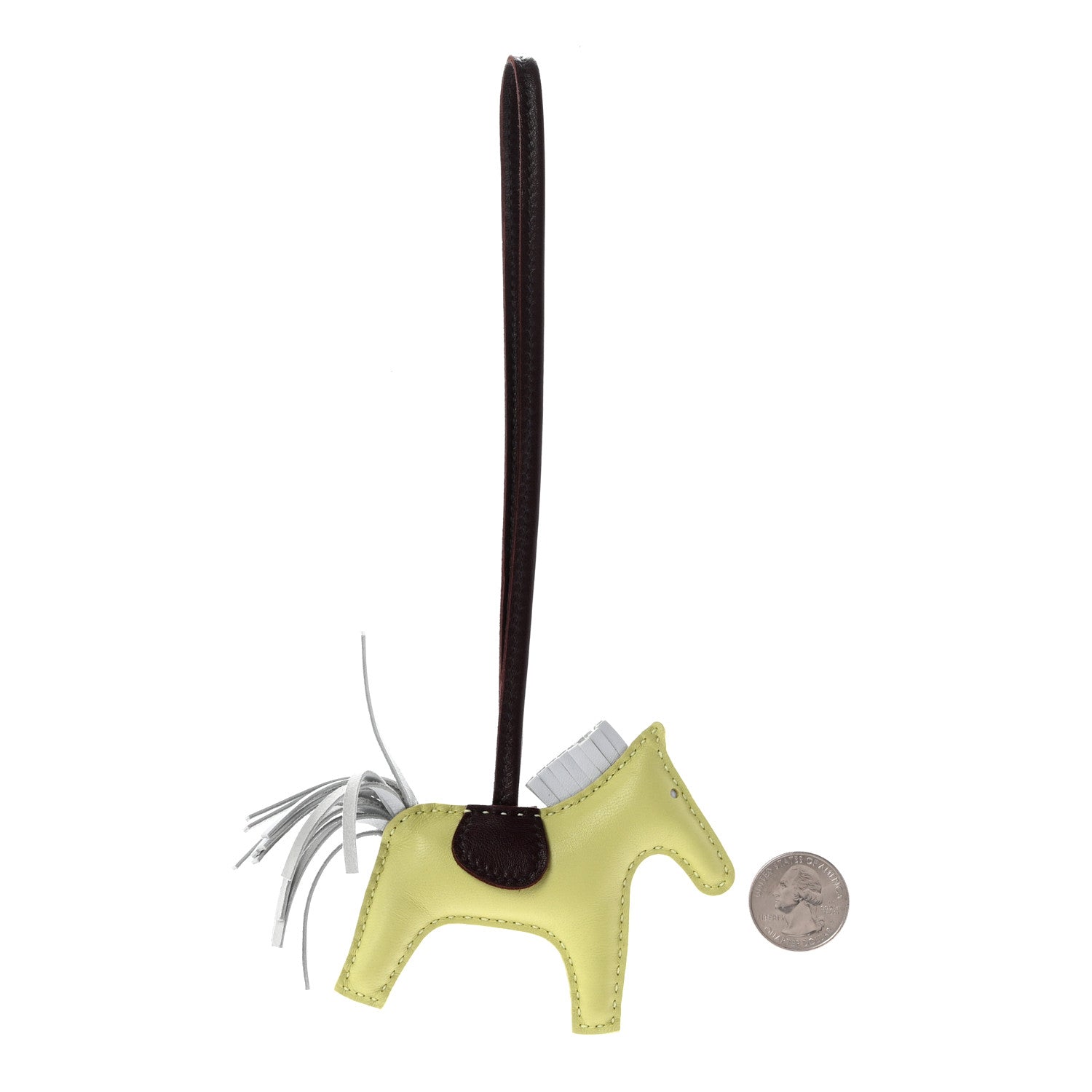 Hermes Milo Lambskin Grigri Rodeo Horse Bag Charm PM Jaune Bourgeon Bleu Brume Rouge Sellier 2 of 3