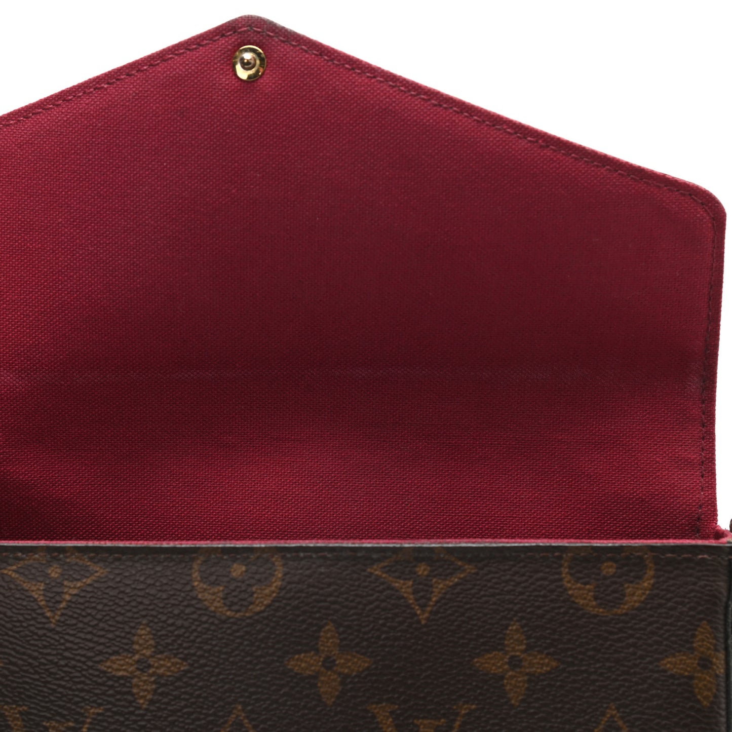 Monogram Pochette Felicie Chain Wallet Fuchsia