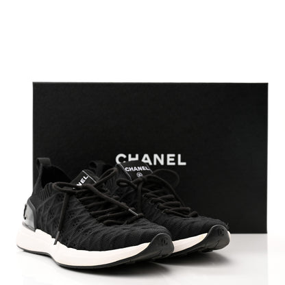 Chanel Fabric Logo Sneakers 36 Black 12 of 12