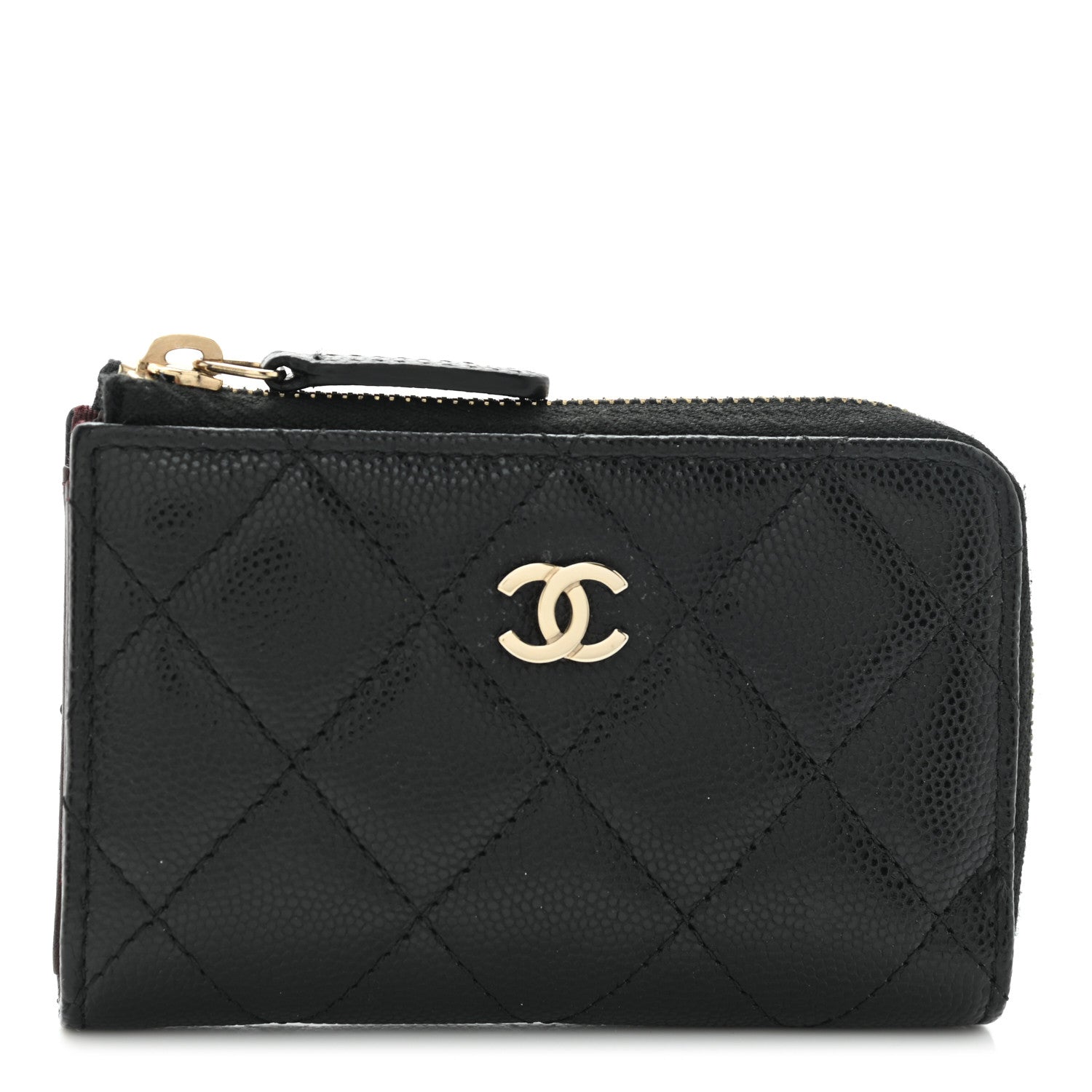 Chanel Caviar Quilted Zipped Key Holder Case Black 1 of 9