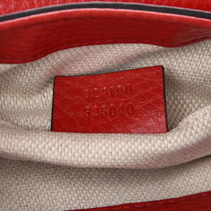 Gucci Pebbled Calfskin Small Soho Flap Crossbody Red 7 of 8