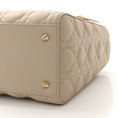 Christian Dior Lambskin Cannage Medium Lady Dior Beige 10 of 10
