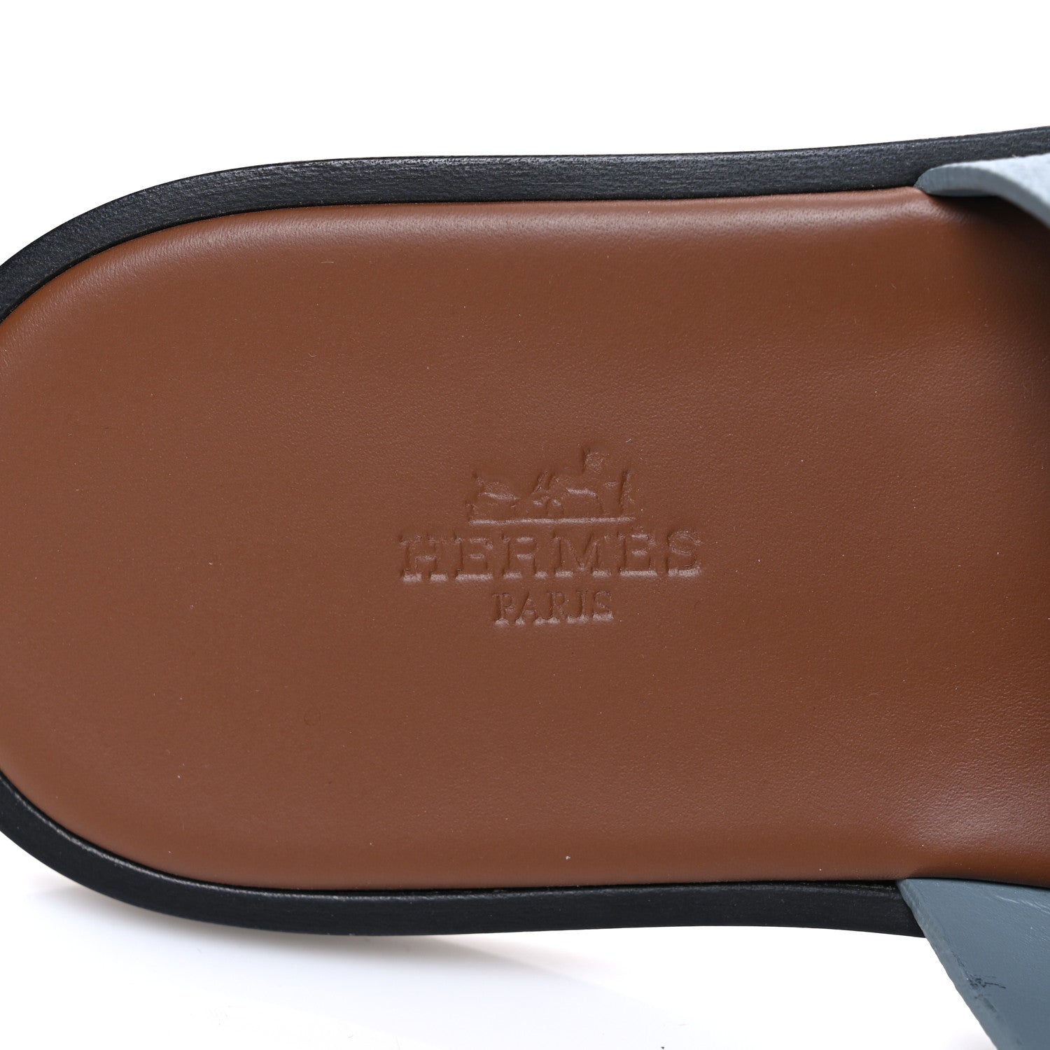Hermes Epsom Mens Izmir Sandals 40 Gris Antarctique Brique 9 of 10