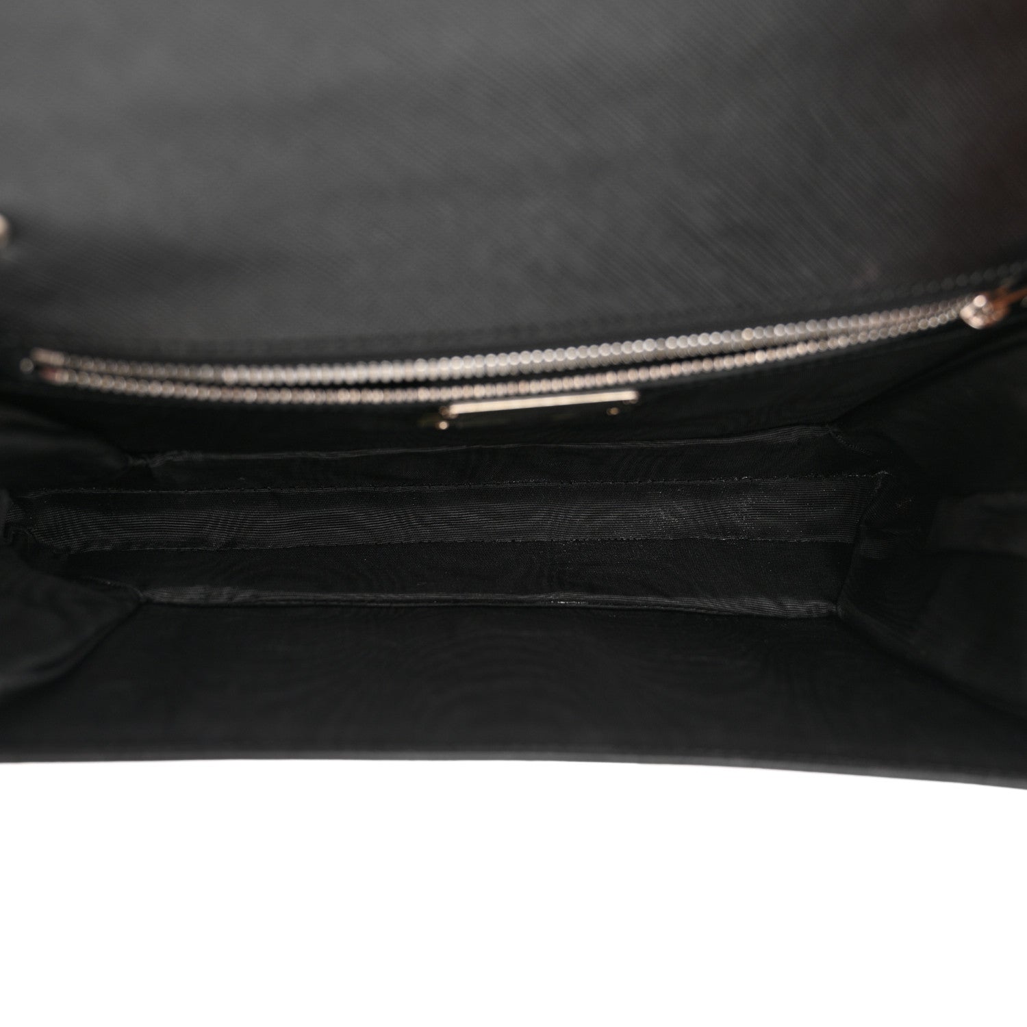 Salvatore Ferragamo Hammered Calfskin Vara Bow Chain Flap Crossbody Black 5 of 12