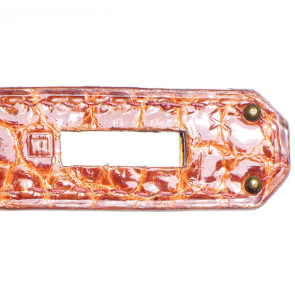 Hermes Shiny Porosus Crocodile Kelly Sellier 32 Miel 30 of 30