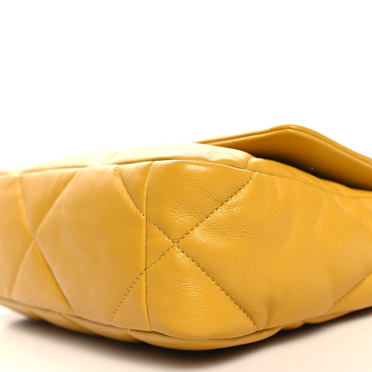 Chanel Lambskin Quilted Medium Chanel 19 Flap Yellow 10 of 10