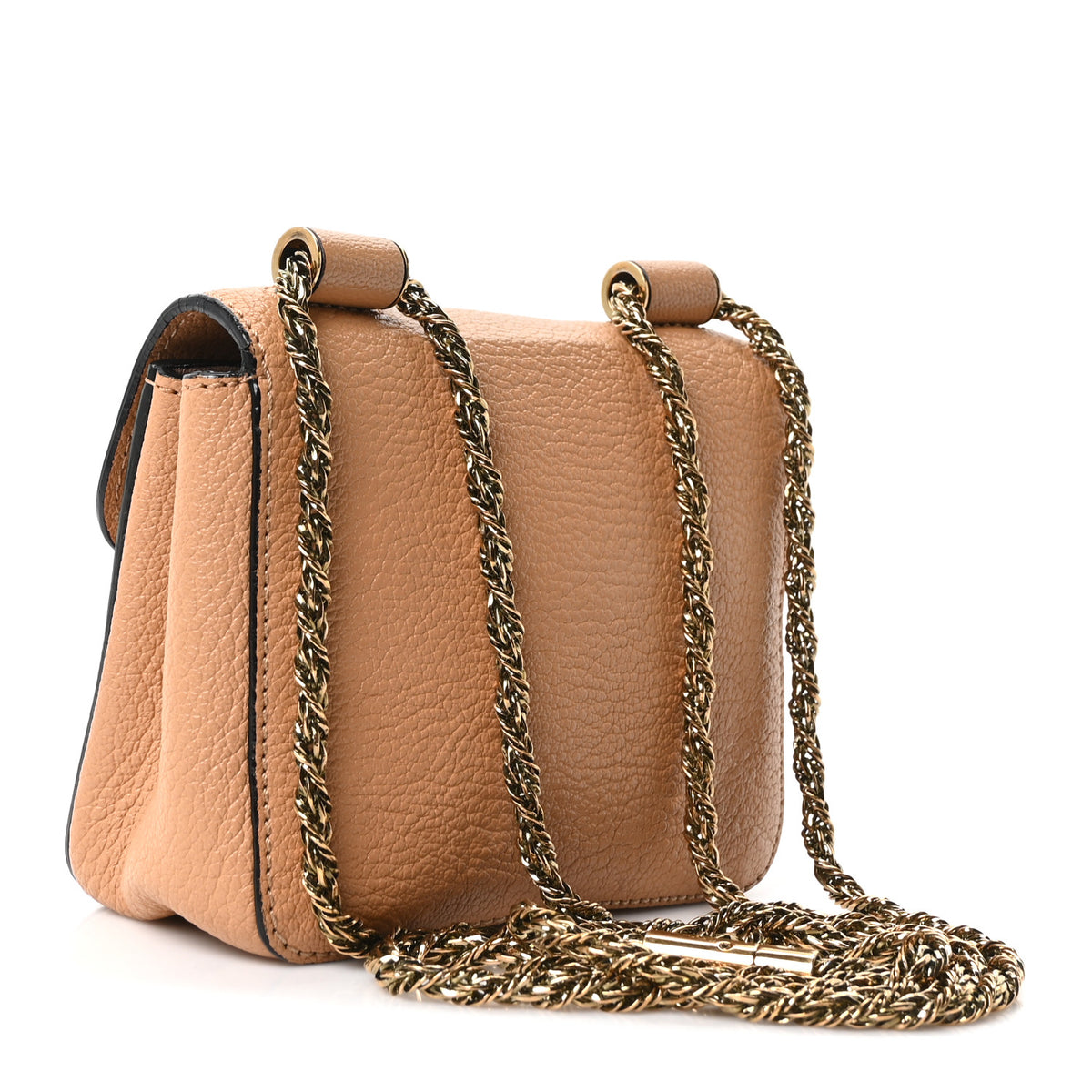 Chloe Goatskin Mini Elsie Shoulder Bag Beige 3 of 10