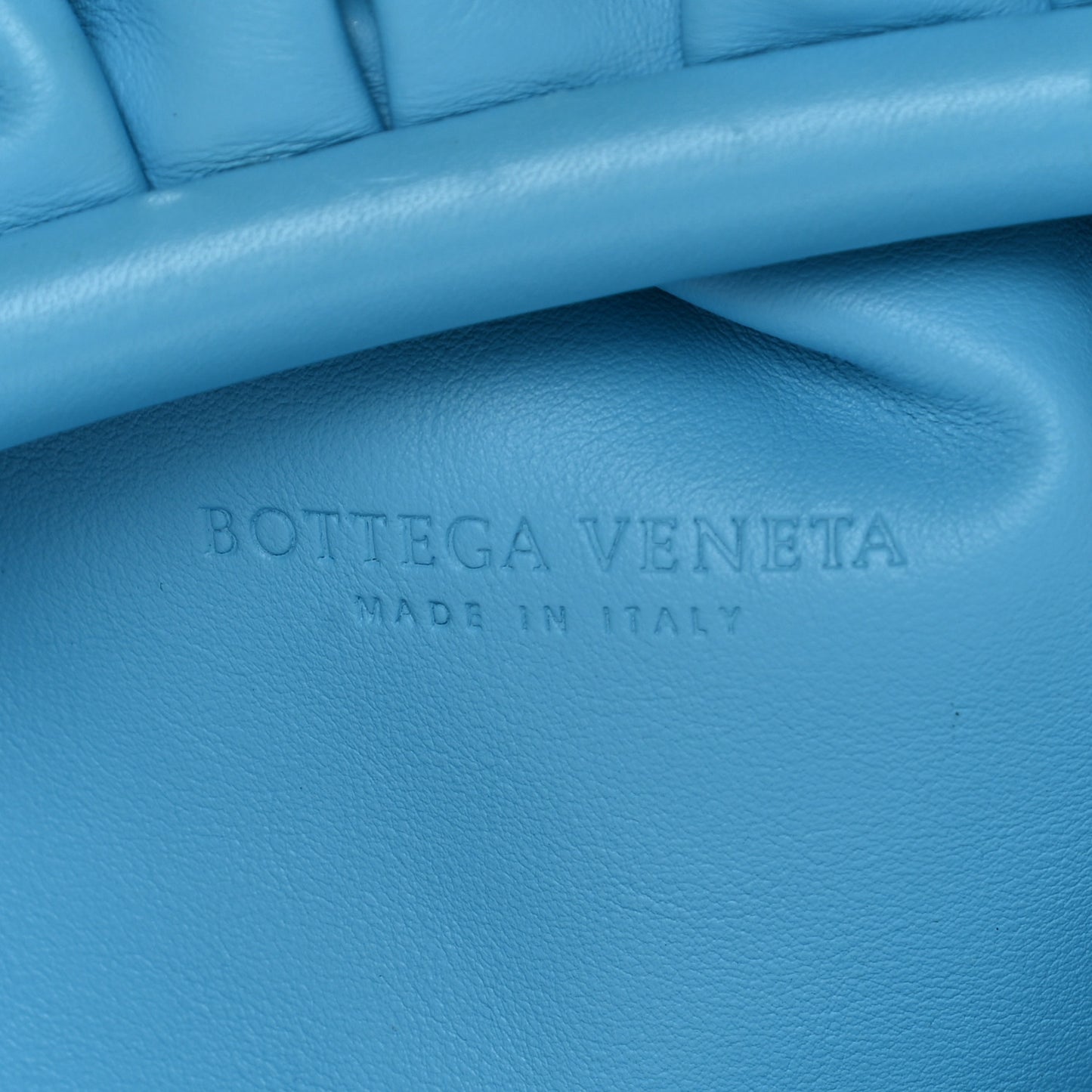 Smooth Butter Calf The Pouch Oversized Clutch Sky Blue