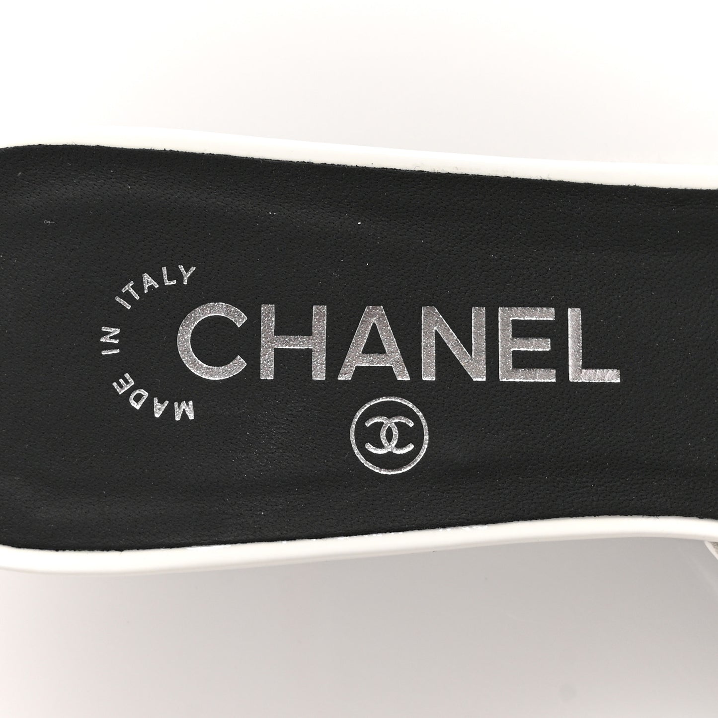 Patent Calfskin Mules 39 Black White Grey