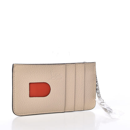 Christian Louboutin Calfskin Loubinthesky Panettone Zip Card Holder Ballerina 3 of 7