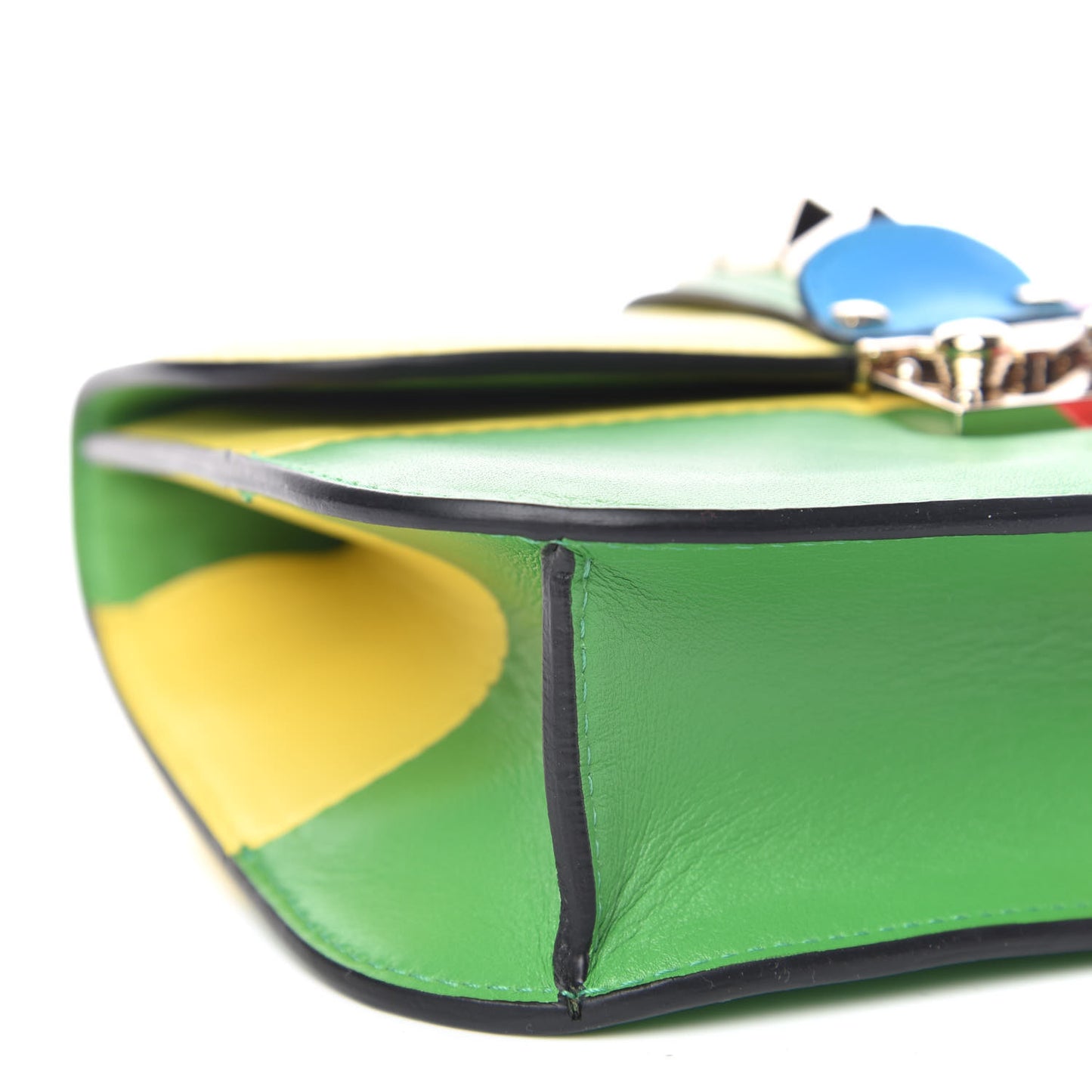 Vitello Mini Glam Lock Rockstud Flap Multicolor