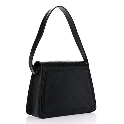 Chanel Caviar Stitched Shoulder Flap Bag Black 3 of 14