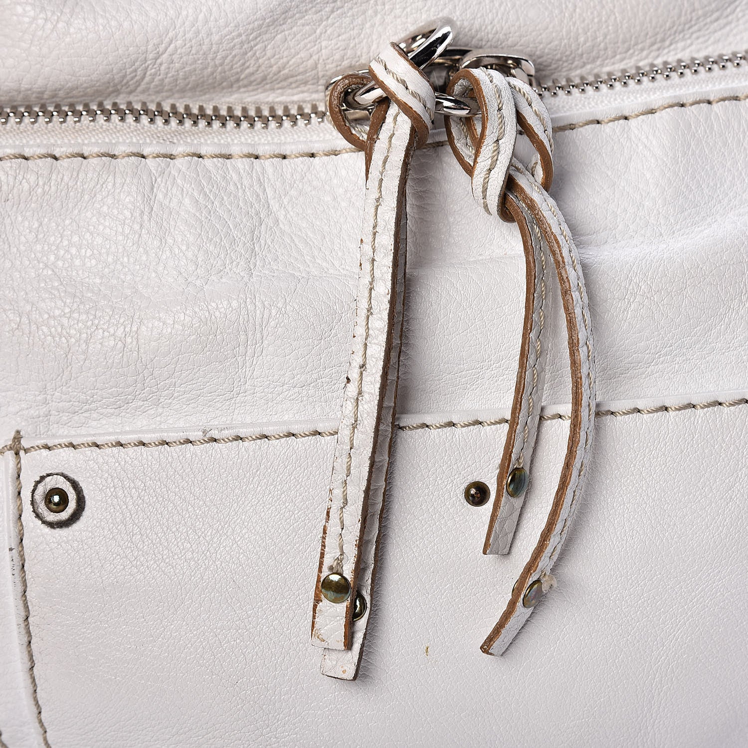 Chloe Calfskin Paddington Hobo White 33 of 36