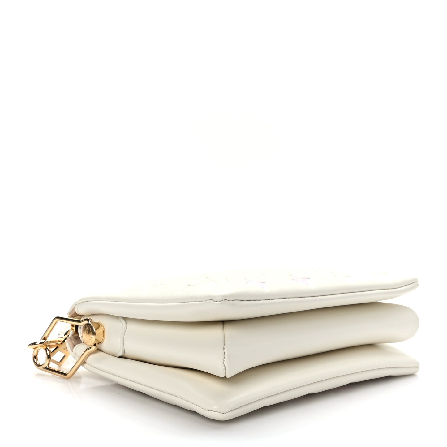 Lambskin Embossed Monogram Coussin PM White Multi