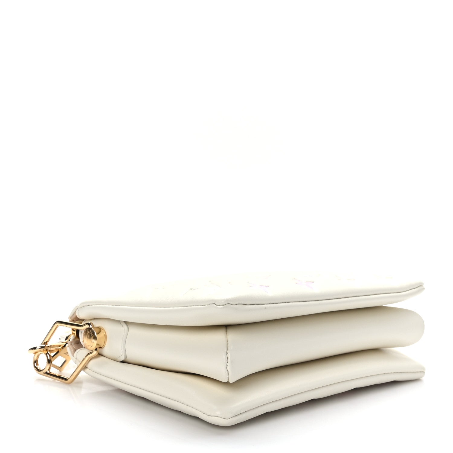 Louis Vuitton Lambskin Embossed Monogram Coussin PM White Multi 4 of 9