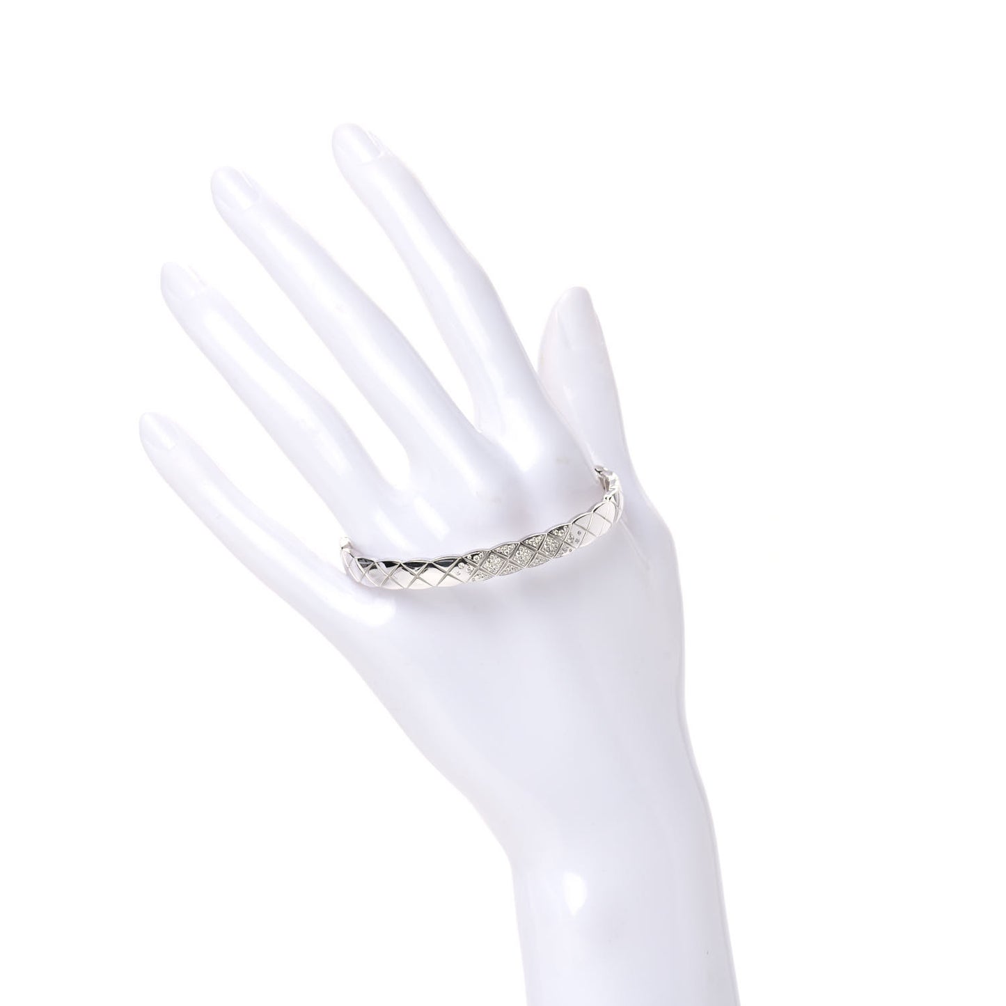 18K White Gold Diamond Coco Crush Bracelet S