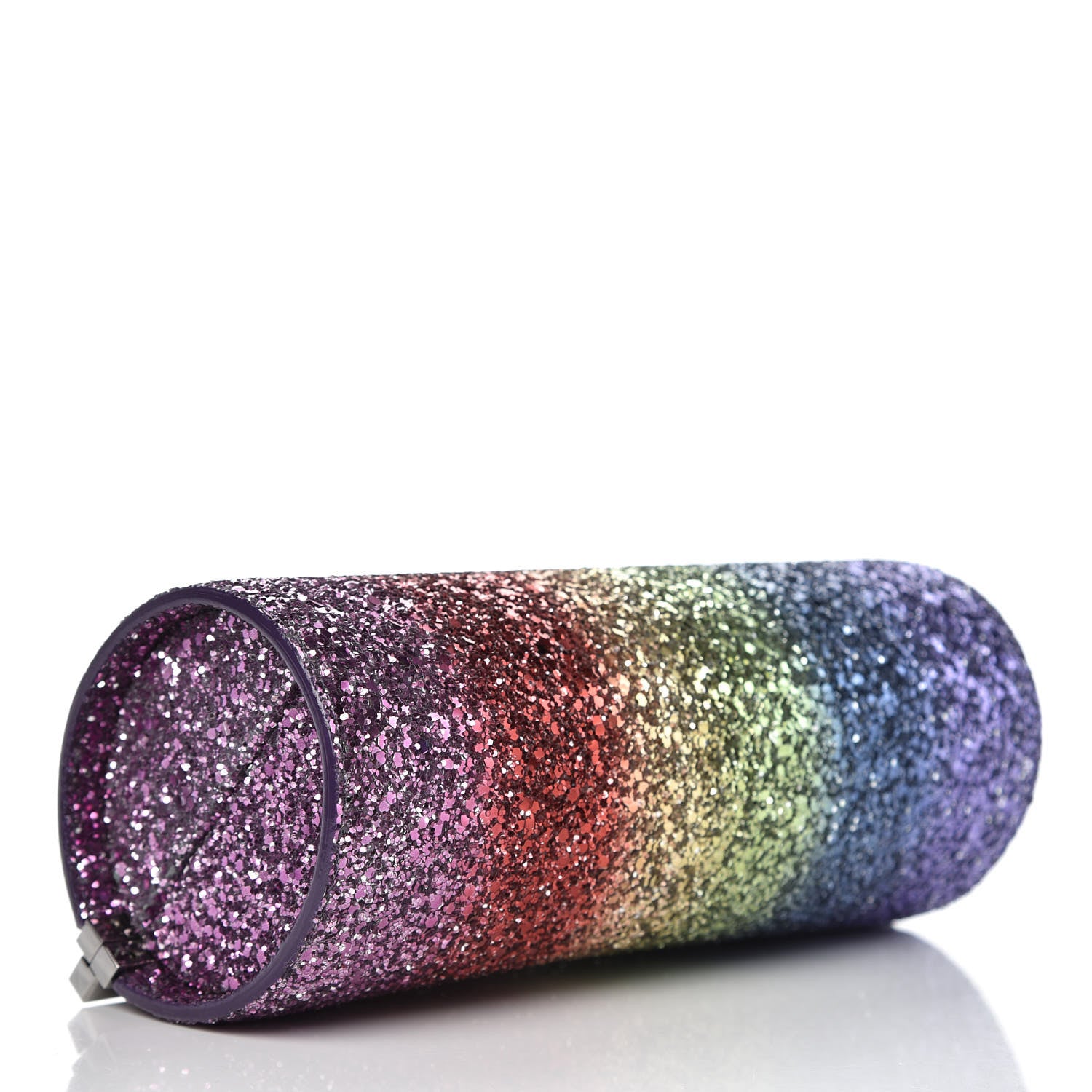 Jimmy Choo Coarse Glitter Trinket Clutch Rainbow Degrade 4 of 6