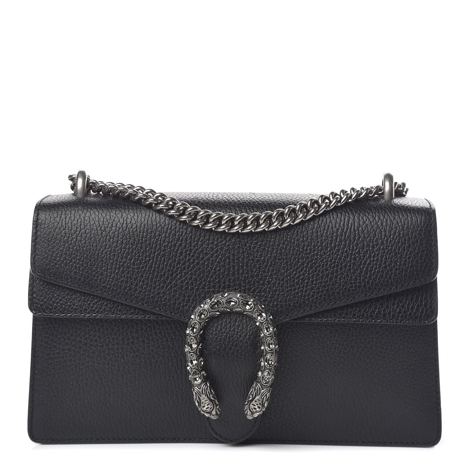 Gucci Pebbled Calfskin Small Dionysus Shoulder Bag Black 1 of 10