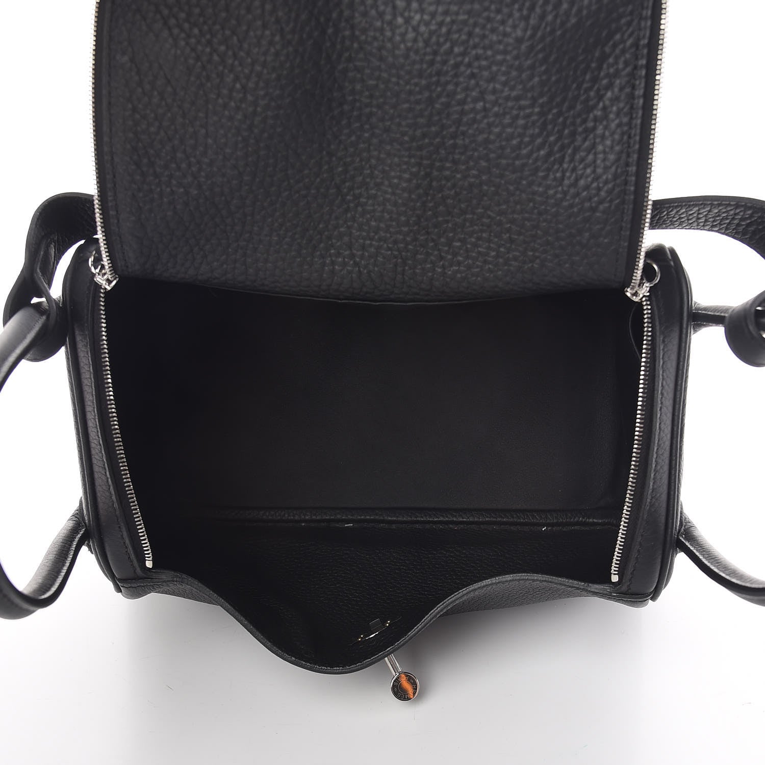 Hermes Taurillon Clemence Lindy 26 Black 7 of 11