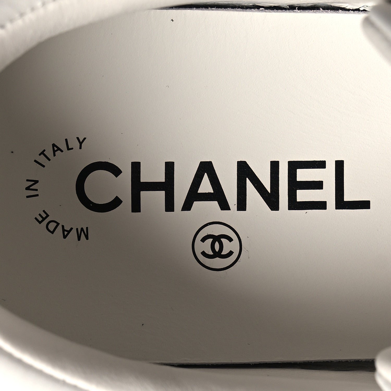 Chanel Calfskin CC Womens Sneakers 39 White Black 7 of 8