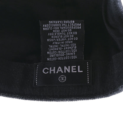 Chanel Cotton Sequin CC Cap Hat Black 7 of 7