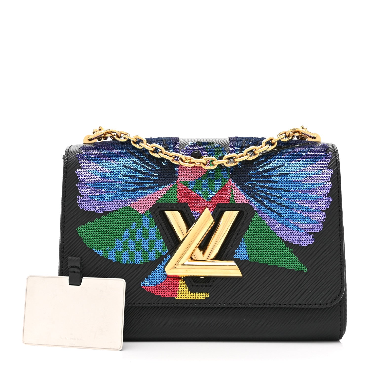 Louis Vuitton Epi Sequin Bird Twist Shoulder Bag MM Black 3 of 10