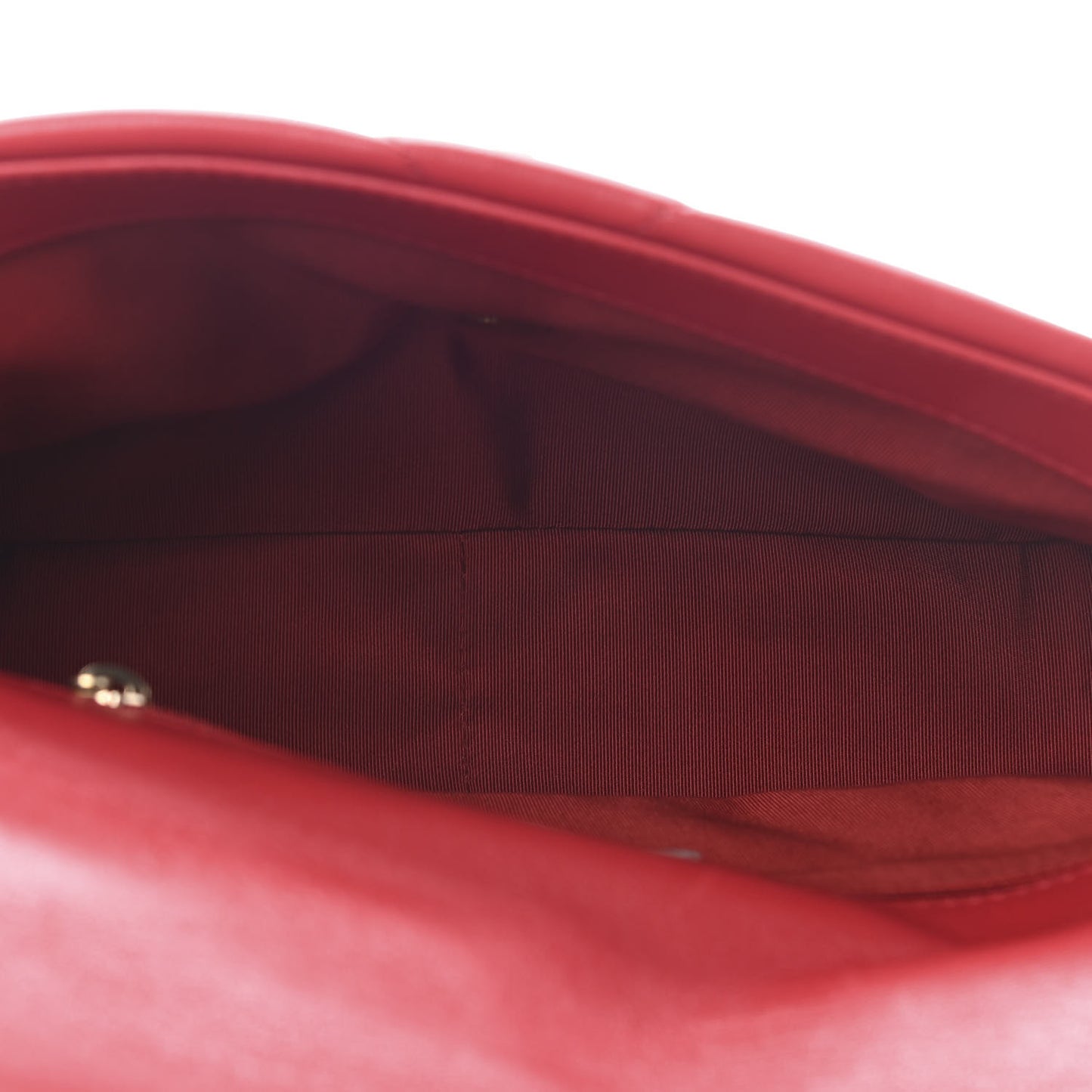 Goatskin Quilted Medium Chanel 19 Flap Red