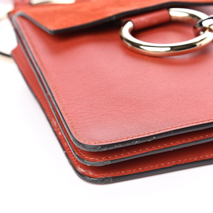 Chloe Suede Calfskin Mini Faye Bracelet Bag Sepia Red 8 of 10