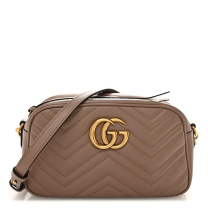 Gucci Calfskin Matelasse Small GG Marmont Chain Shoulder Bag Porcelain Rose 1 of 10