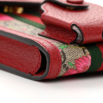 Gucci GG Supreme Monogram Flora Ophidia Phone Case Crossbody Red 8 of 12