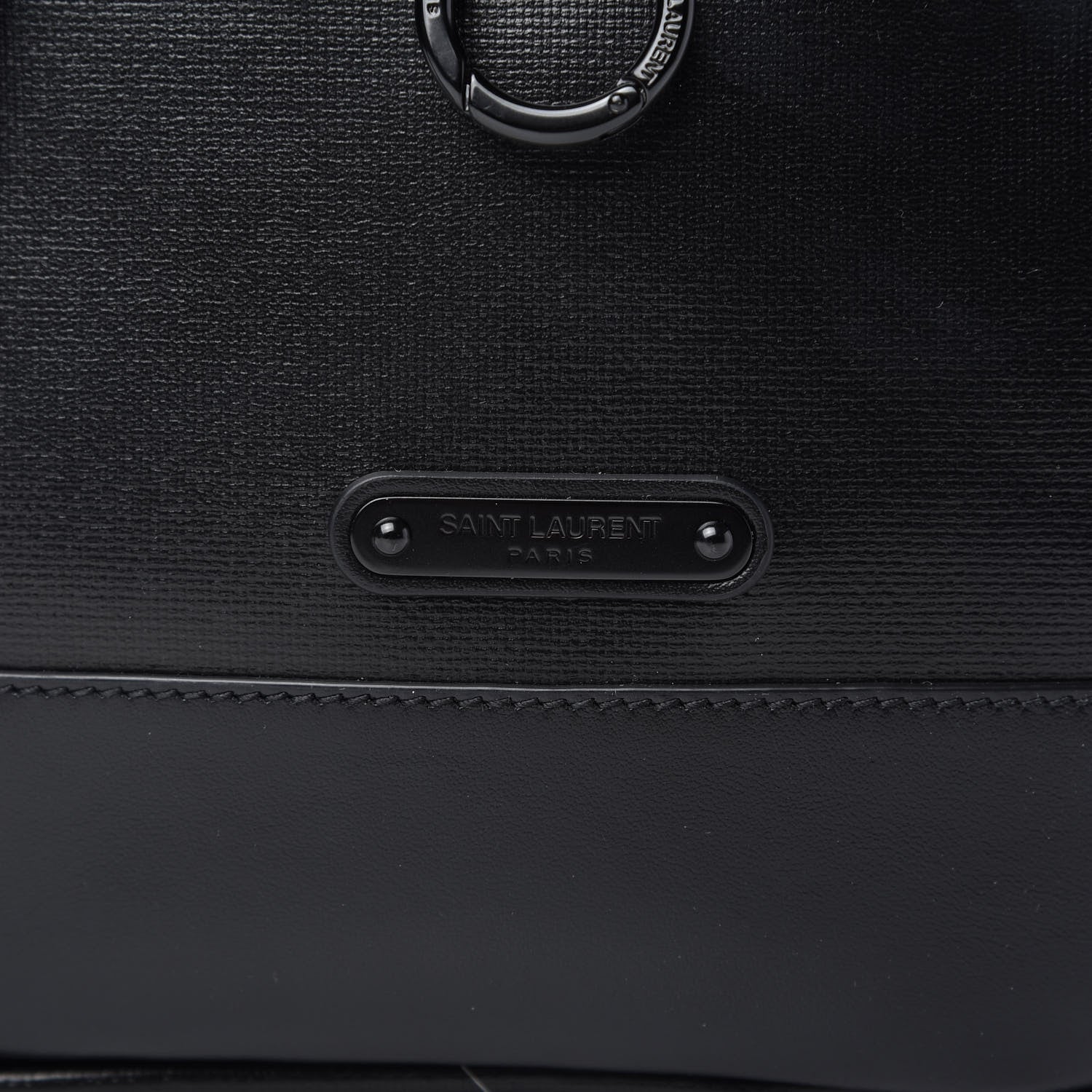 Saint Laurent Coated Canvas Rivington Race Pouch Black 9 of 10