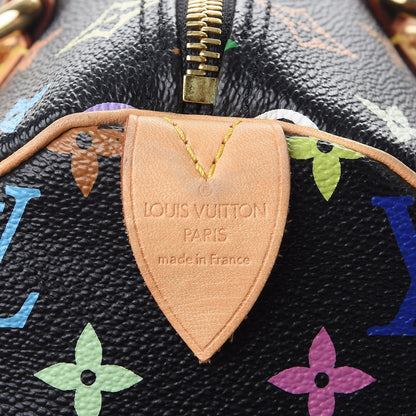 Louis Vuitton Monogram Multicolor Speedy 30 Black 6 of 9