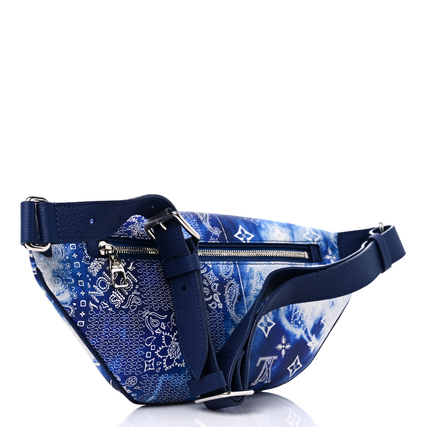 Cowhide Monogram Bandana Discovery Bumbag PM Blue