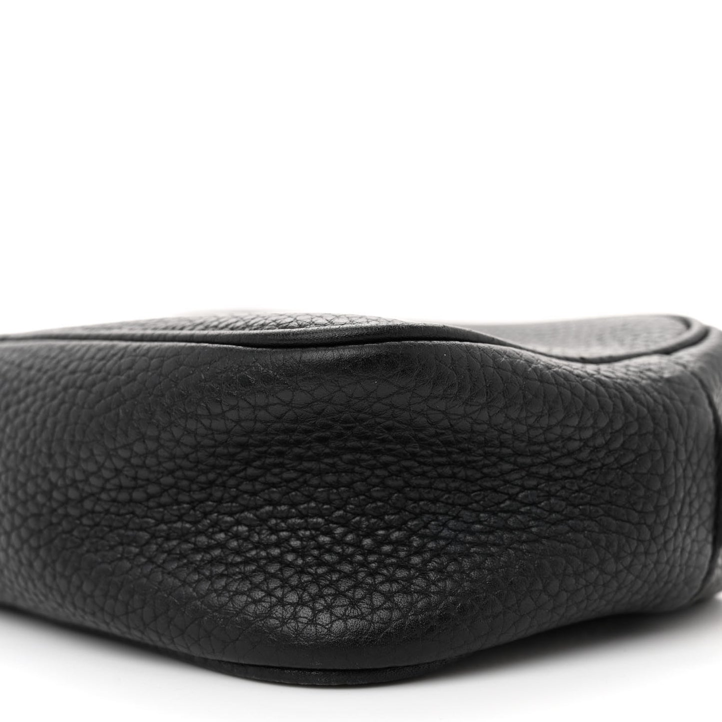Pebbled Calfskin Mini Soho Disco Bag Black