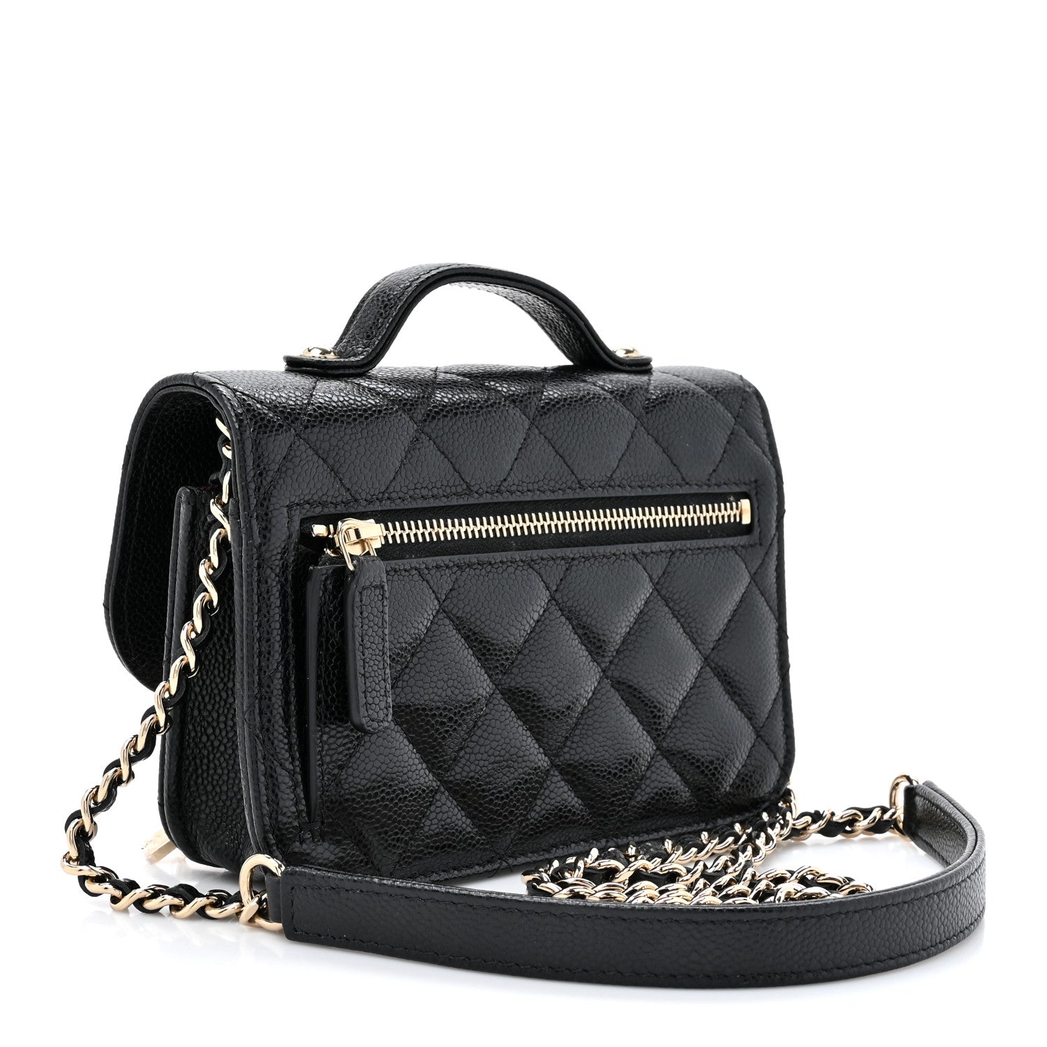 Chanel Caviar Quilted Business Affinity Clutch With Chain Black 3 of 12