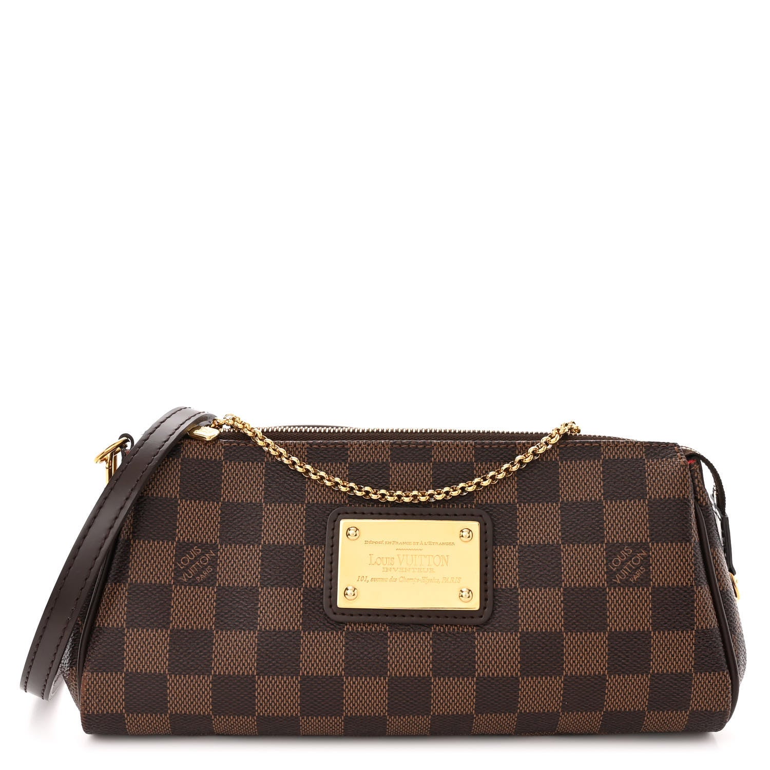 Louis Vuitton Damier Ebene Eva Clutch 1 of 10
