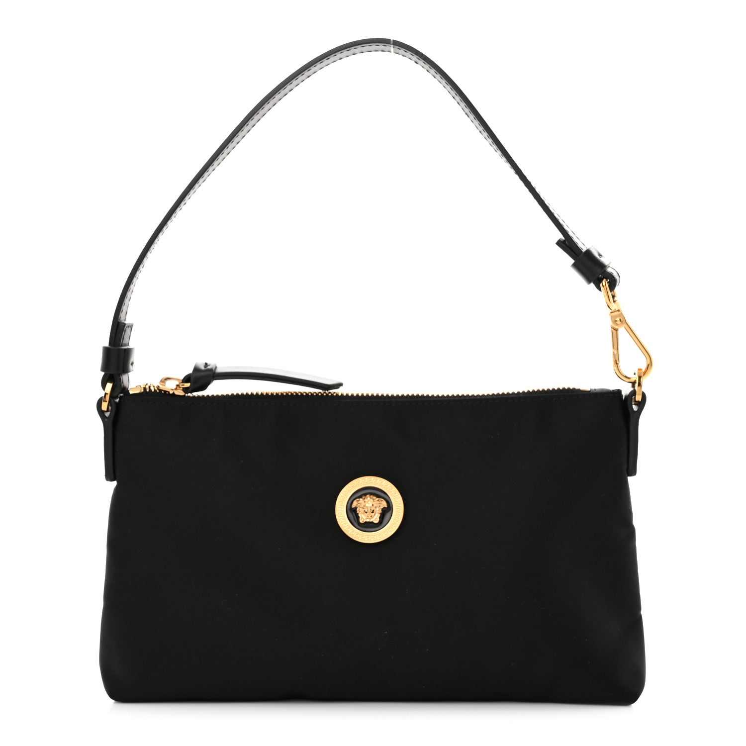 Versace Nylon Tribute Icon Flat Pouch Black 1 of 10