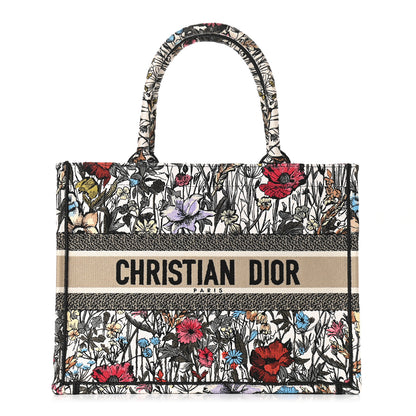 Christian Dior Canvas Embroidered Medium Mille Fleurs Book Tote Multicolor 1 of 10